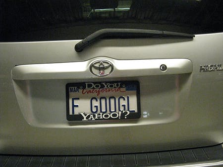 SEO License Plates: F GOOGL (California)