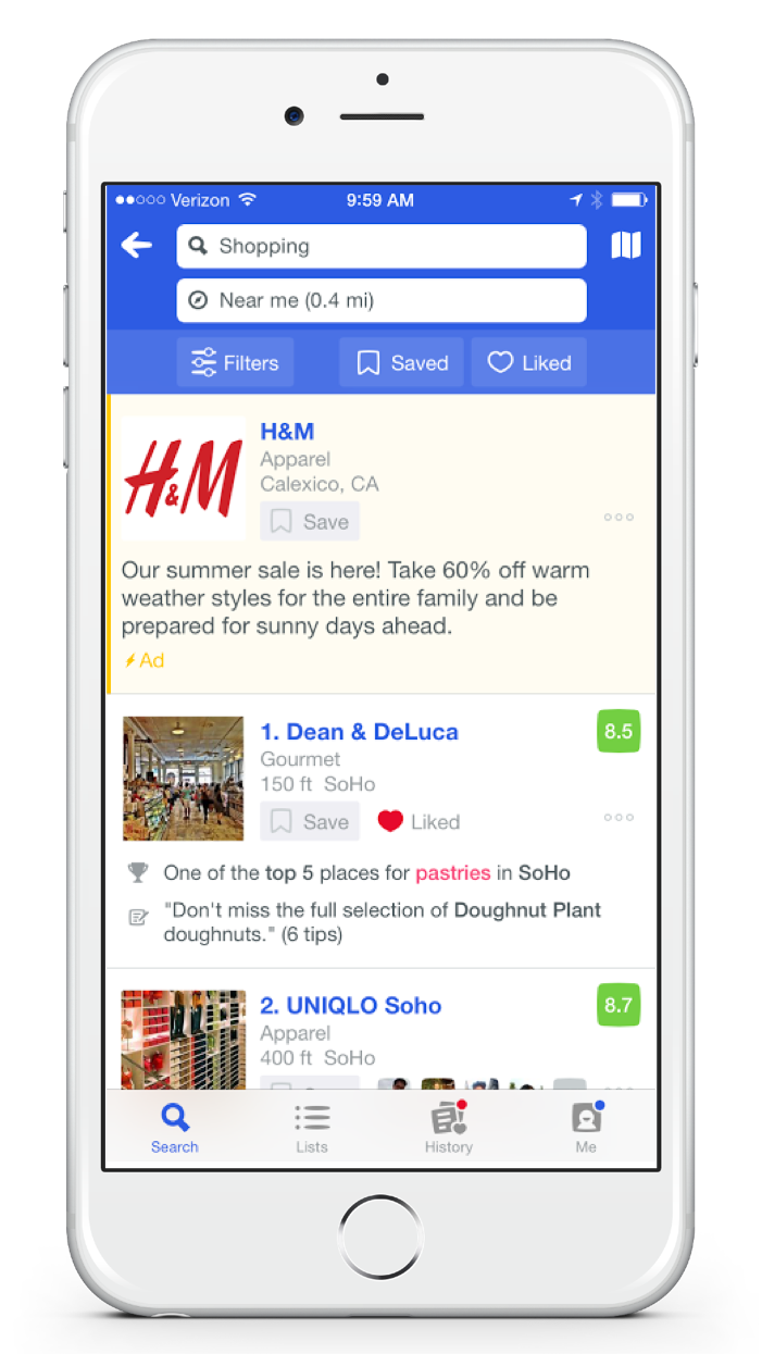 FourSquare Promoted Places