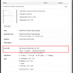 WordPress Thickbox Uploader Image Link