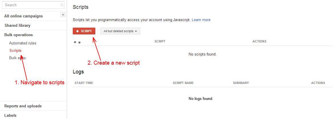 Google Adwords Scripts