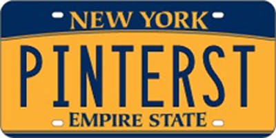 SEO License Plates: PINTERST (New York)