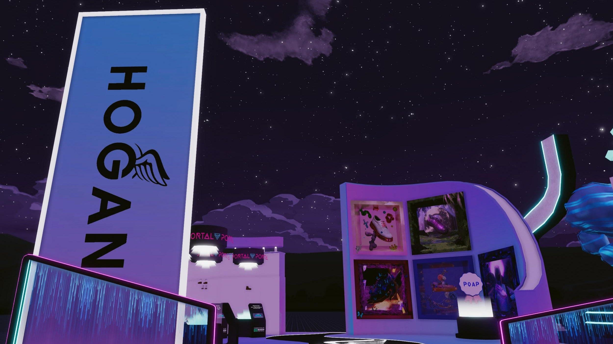 Screengrab of Hogan pop-up store in Decentraland